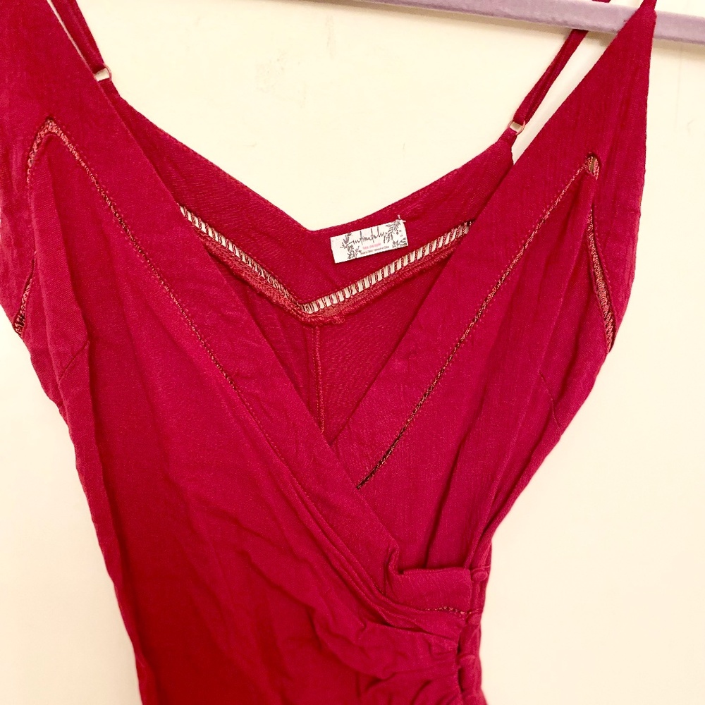 Free People Dark Pink Mini Dress